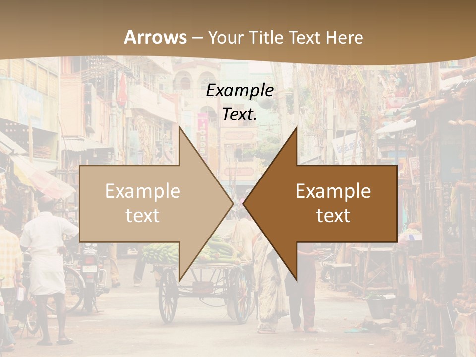 A Group Of People Walking Down A Street PowerPoint Template
