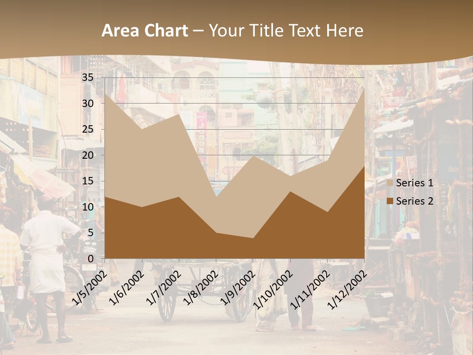 A Group Of People Walking Down A Street PowerPoint Template