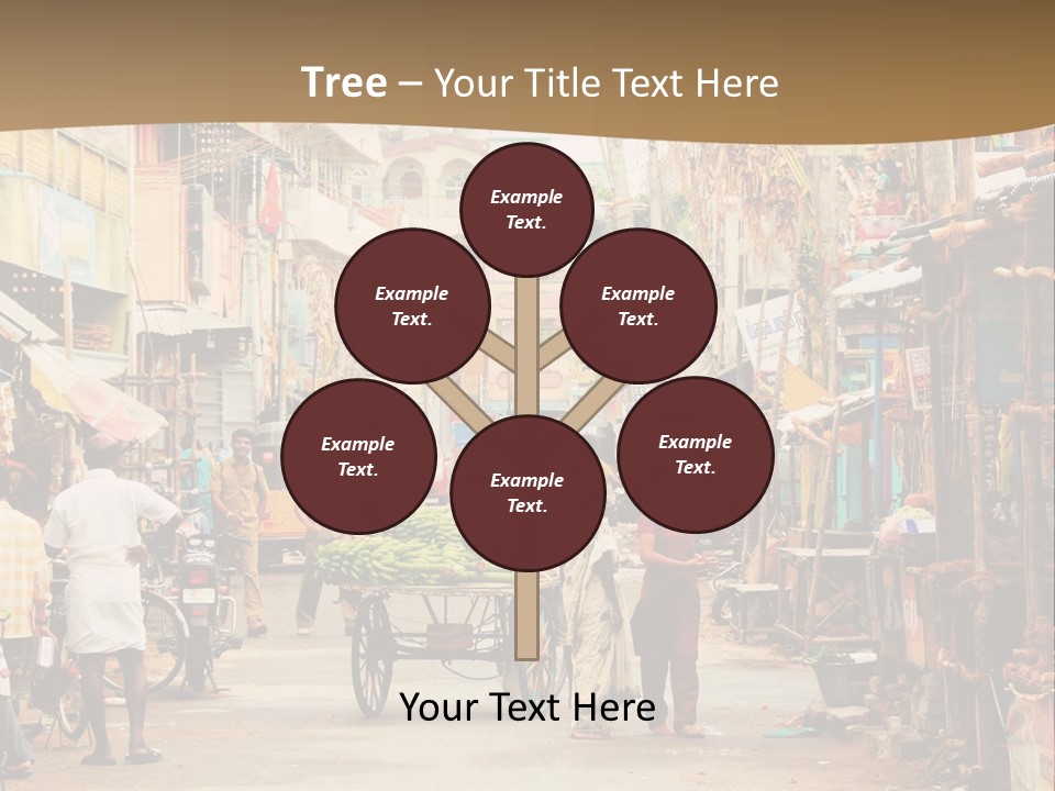 A Group Of People Walking Down A Street PowerPoint Template