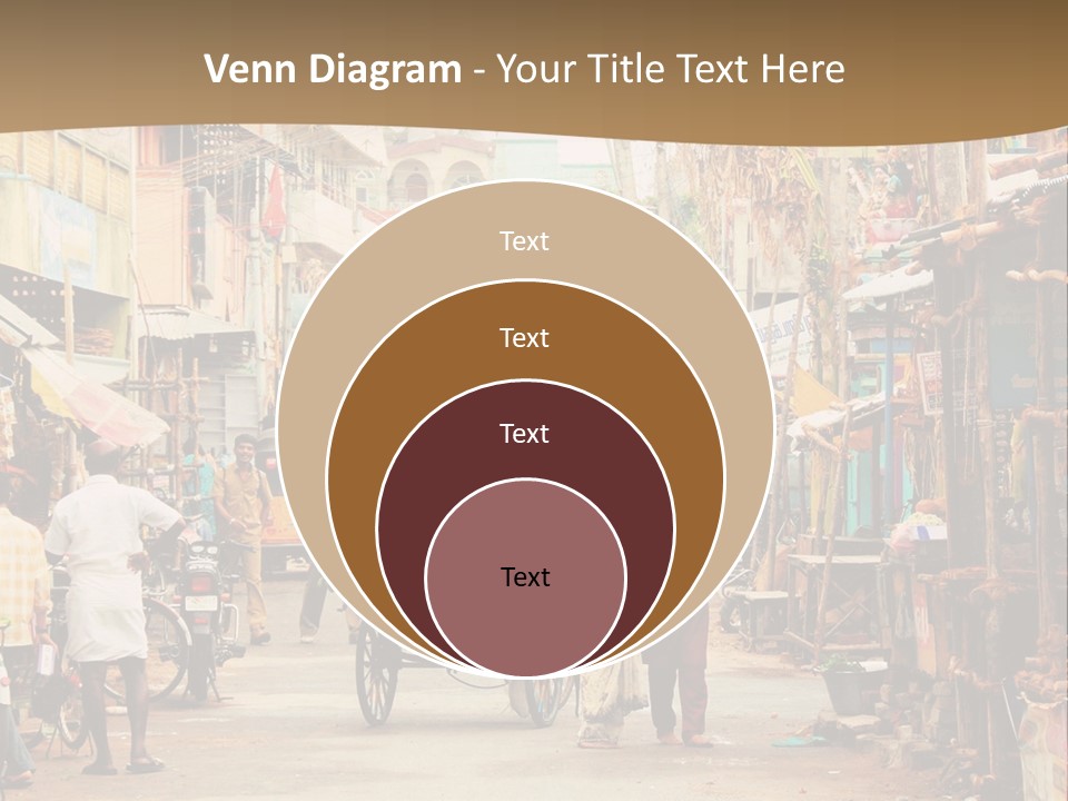 A Group Of People Walking Down A Street PowerPoint Template