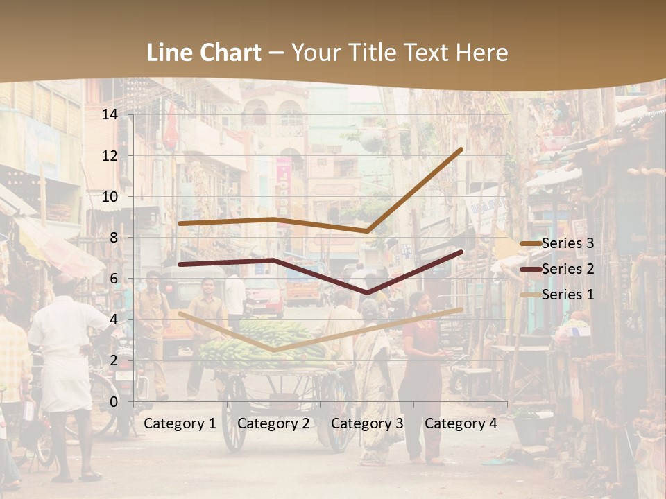 A Group Of People Walking Down A Street PowerPoint Template