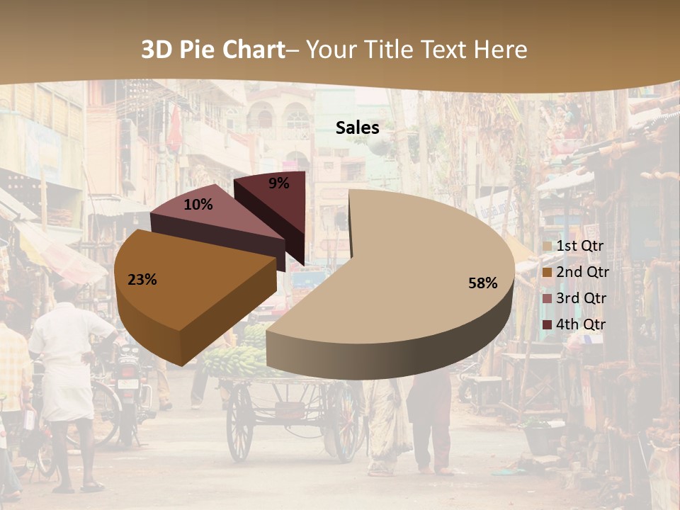 A Group Of People Walking Down A Street PowerPoint Template