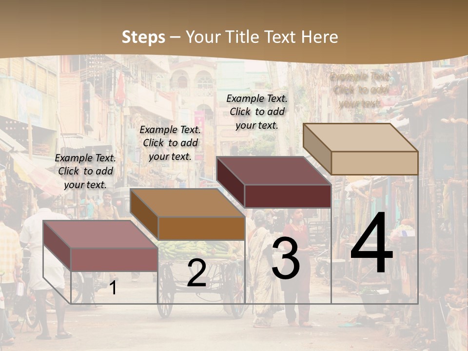 A Group Of People Walking Down A Street PowerPoint Template