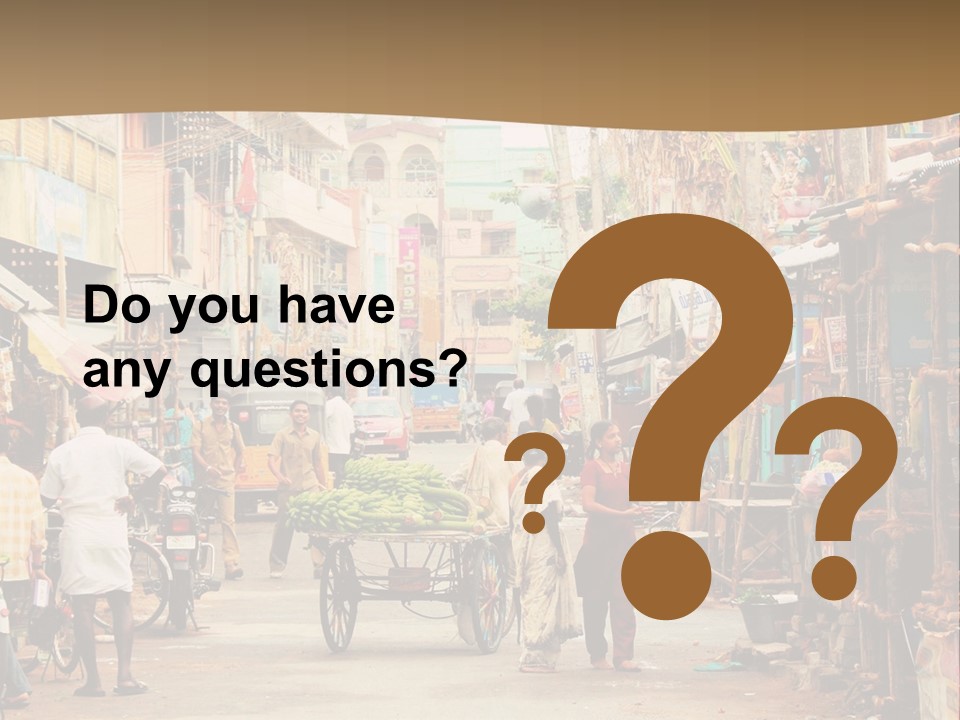 A Group Of People Walking Down A Street PowerPoint Template