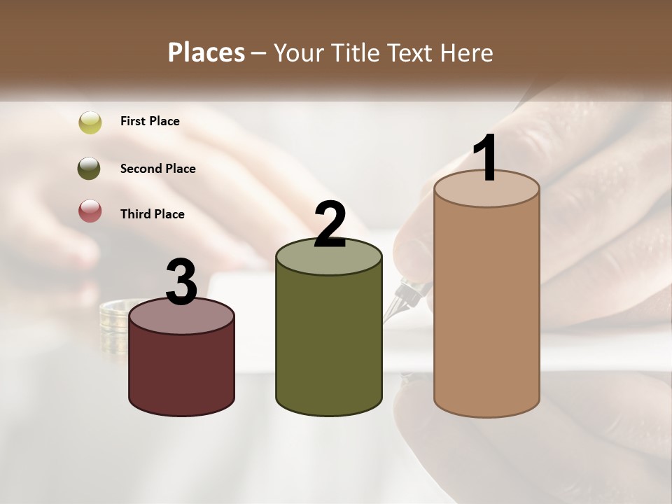 A Person Writing On A Piece Of Paper With A Pen PowerPoint Template