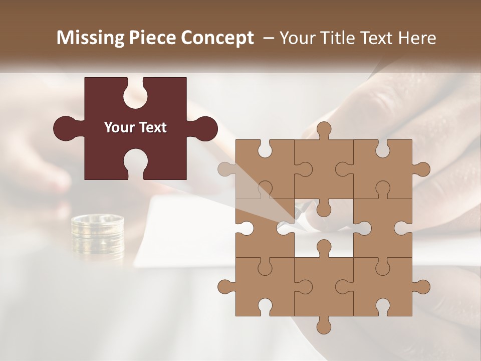 A Person Writing On A Piece Of Paper With A Pen PowerPoint Template