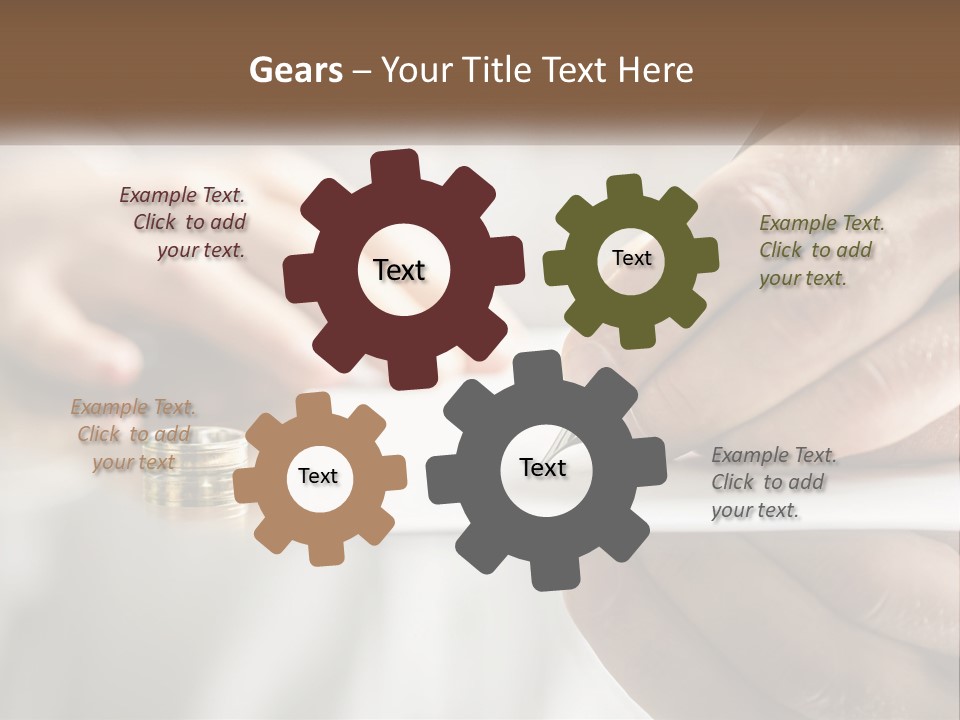 A Person Writing On A Piece Of Paper With A Pen PowerPoint Template