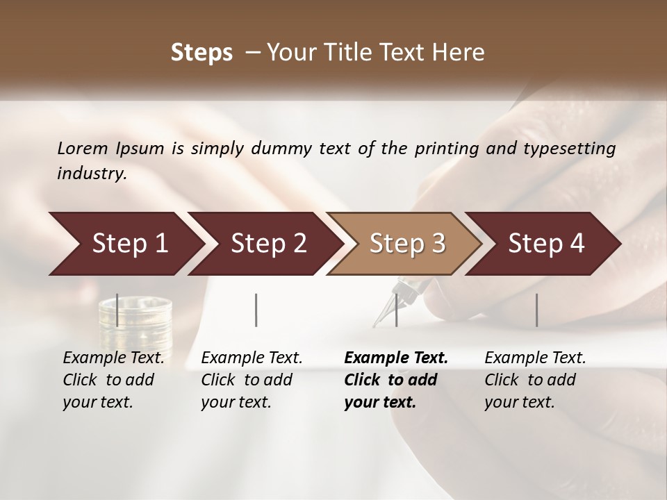 A Person Writing On A Piece Of Paper With A Pen PowerPoint Template