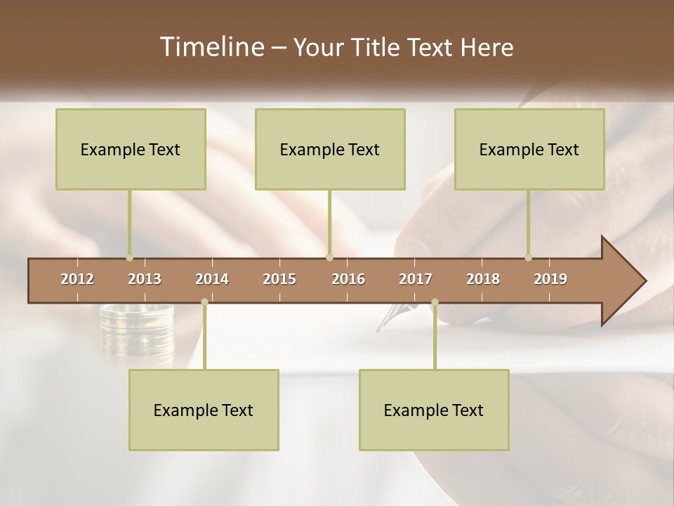 A Person Writing On A Piece Of Paper With A Pen PowerPoint Template