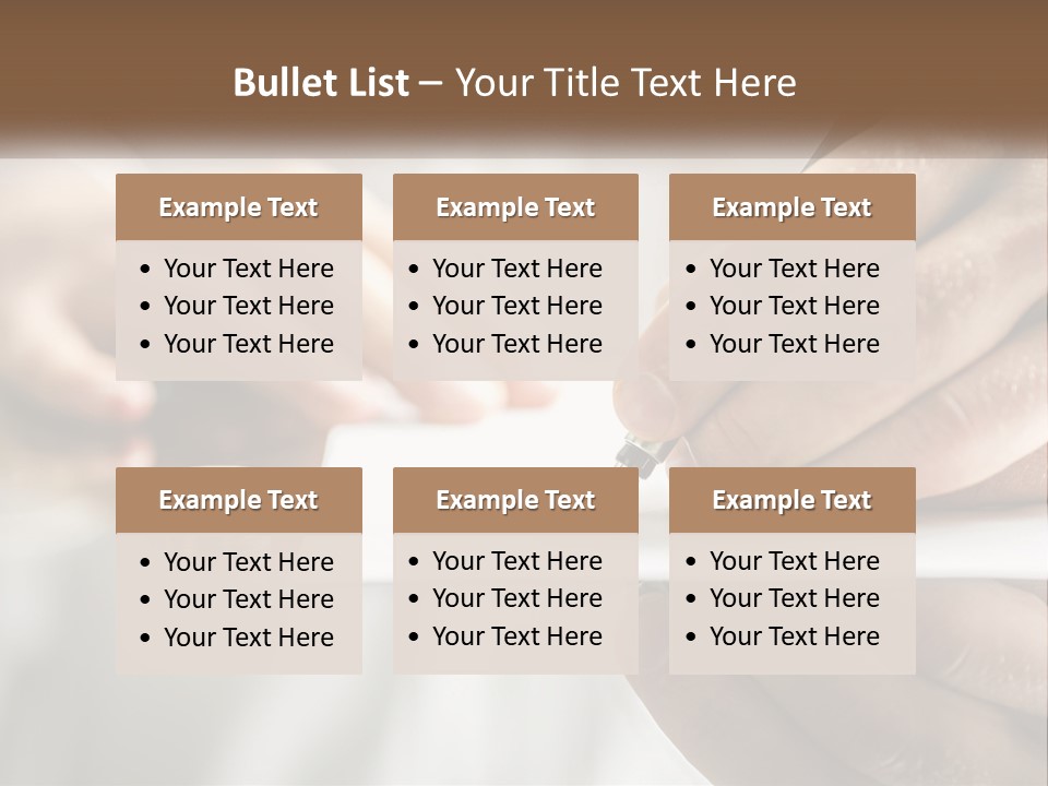 A Person Writing On A Piece Of Paper With A Pen PowerPoint Template