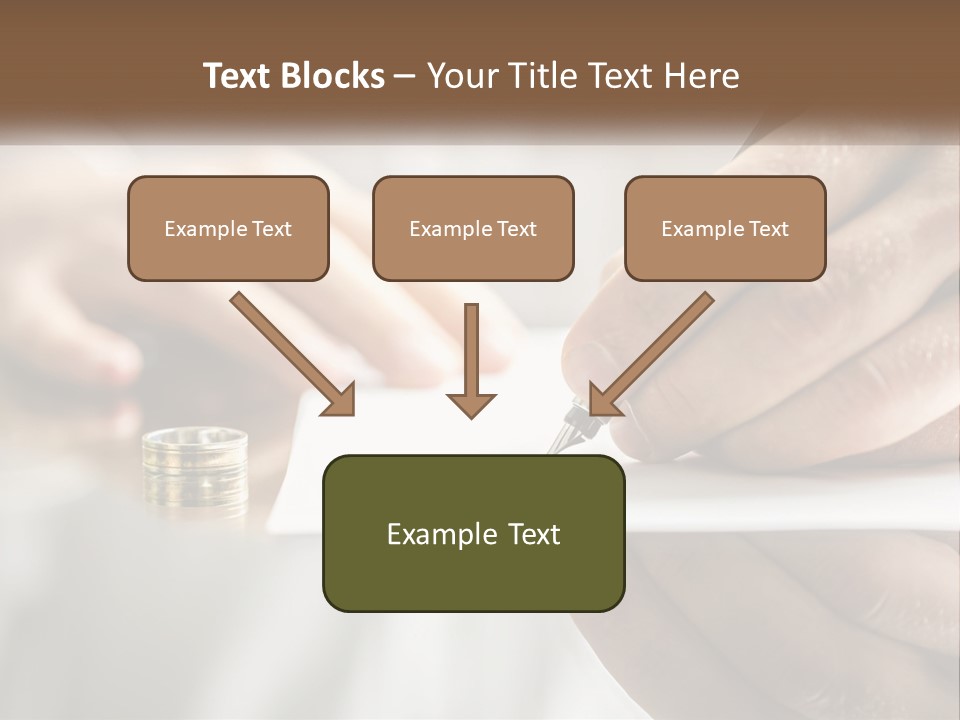 A Person Writing On A Piece Of Paper With A Pen PowerPoint Template