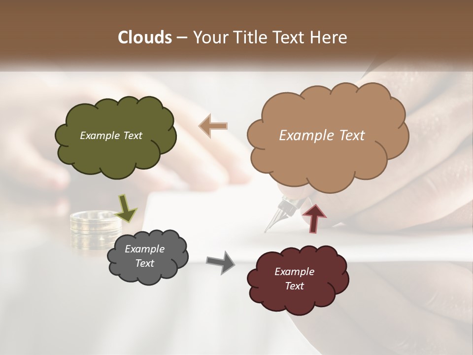A Person Writing On A Piece Of Paper With A Pen PowerPoint Template