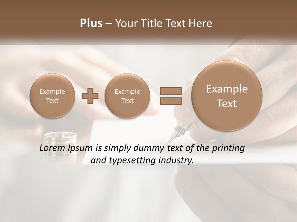 A Person Writing On A Piece Of Paper With A Pen PowerPoint Template