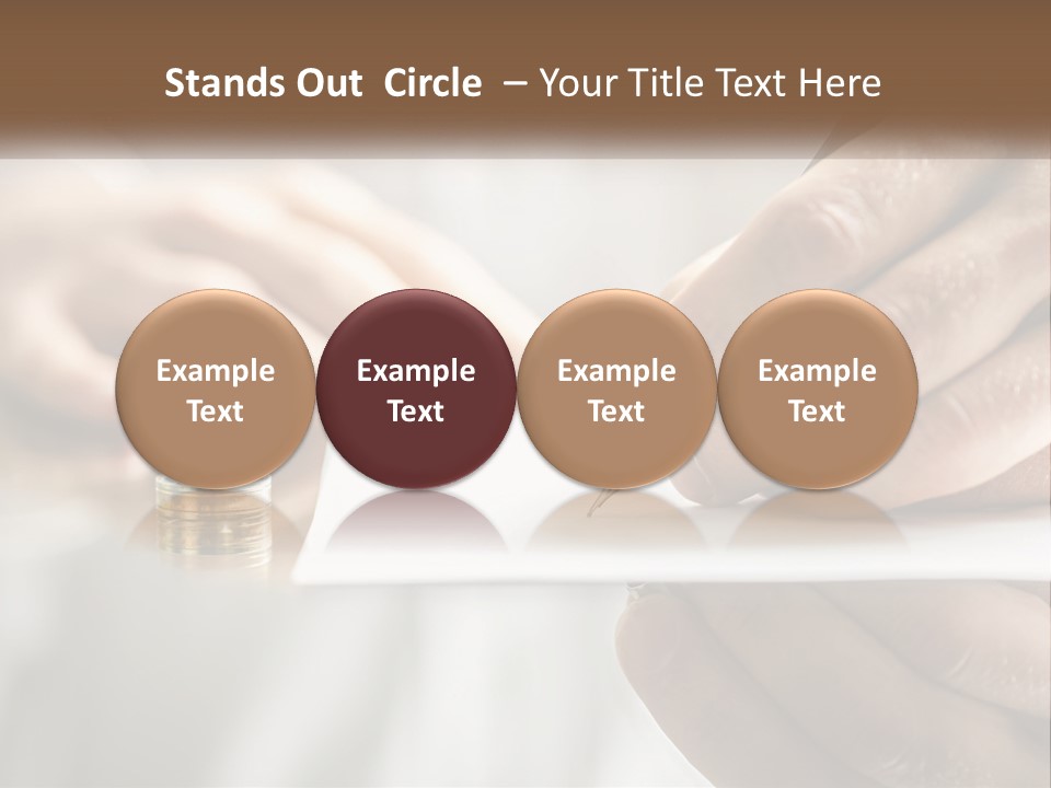 A Person Writing On A Piece Of Paper With A Pen PowerPoint Template