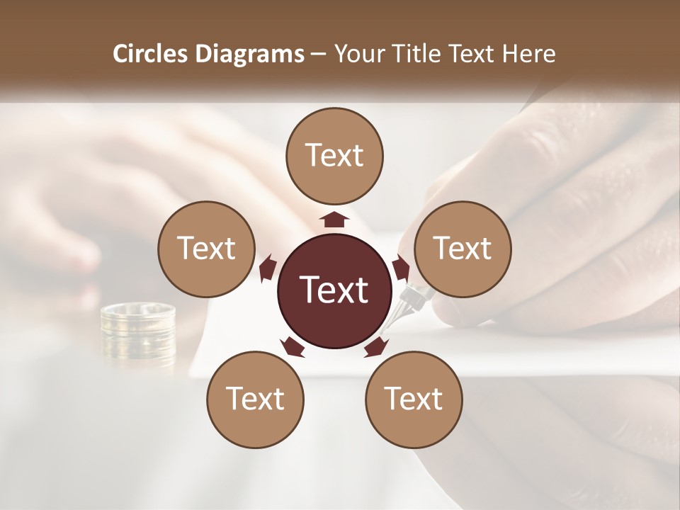 A Person Writing On A Piece Of Paper With A Pen PowerPoint Template