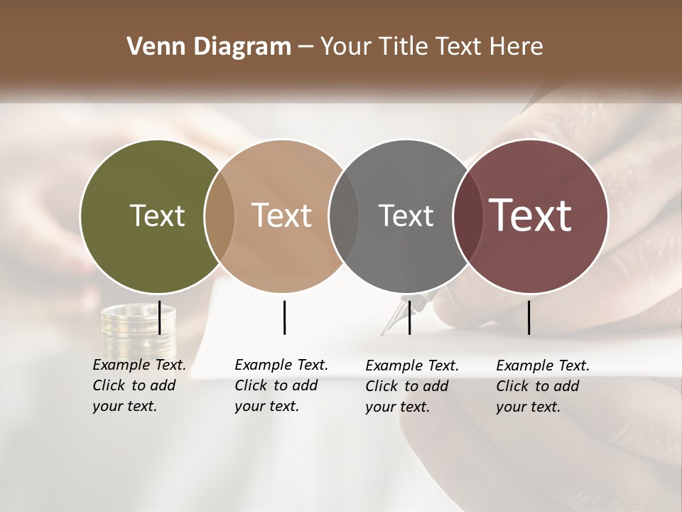 A Person Writing On A Piece Of Paper With A Pen PowerPoint Template