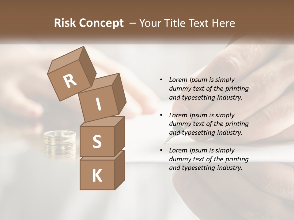 A Person Writing On A Piece Of Paper With A Pen PowerPoint Template