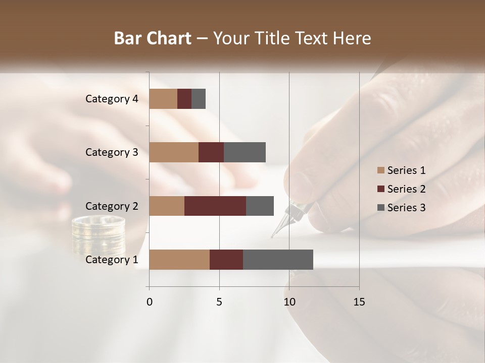 A Person Writing On A Piece Of Paper With A Pen PowerPoint Template