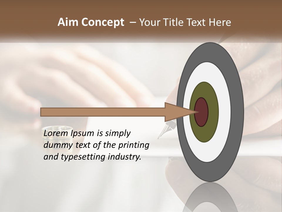 A Person Writing On A Piece Of Paper With A Pen PowerPoint Template