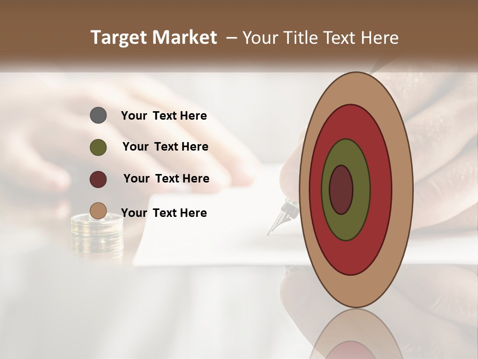 A Person Writing On A Piece Of Paper With A Pen PowerPoint Template