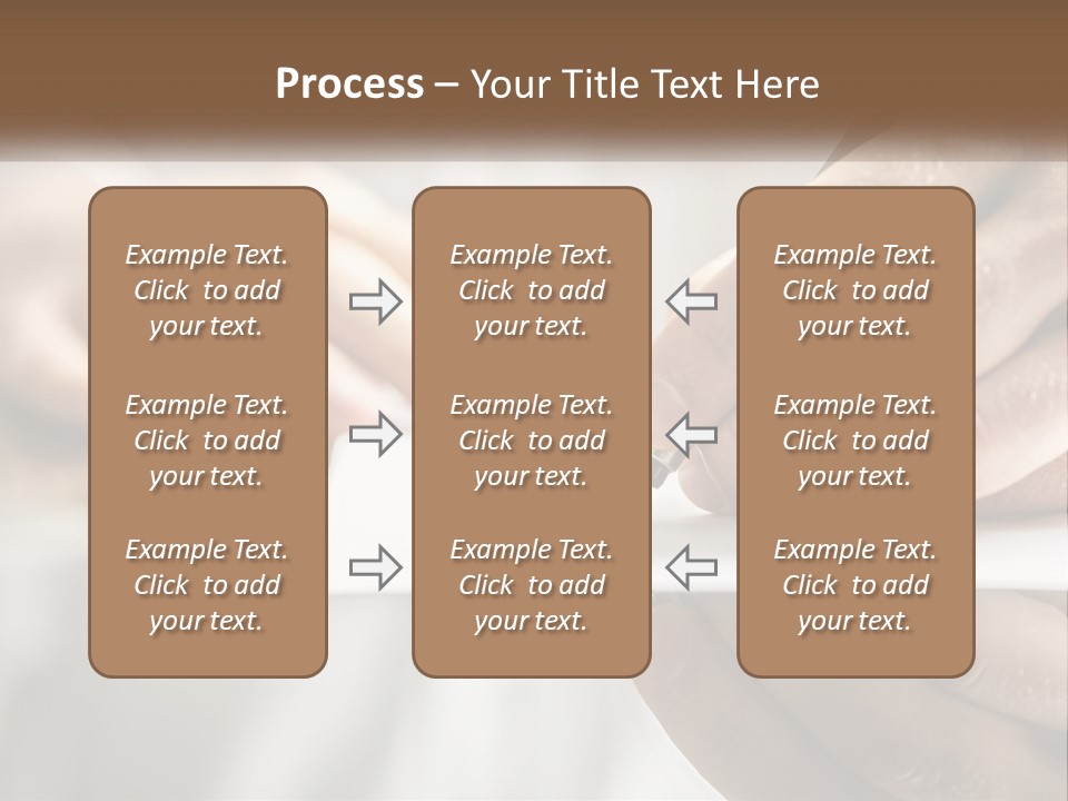 A Person Writing On A Piece Of Paper With A Pen PowerPoint Template