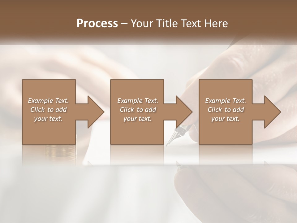 A Person Writing On A Piece Of Paper With A Pen PowerPoint Template