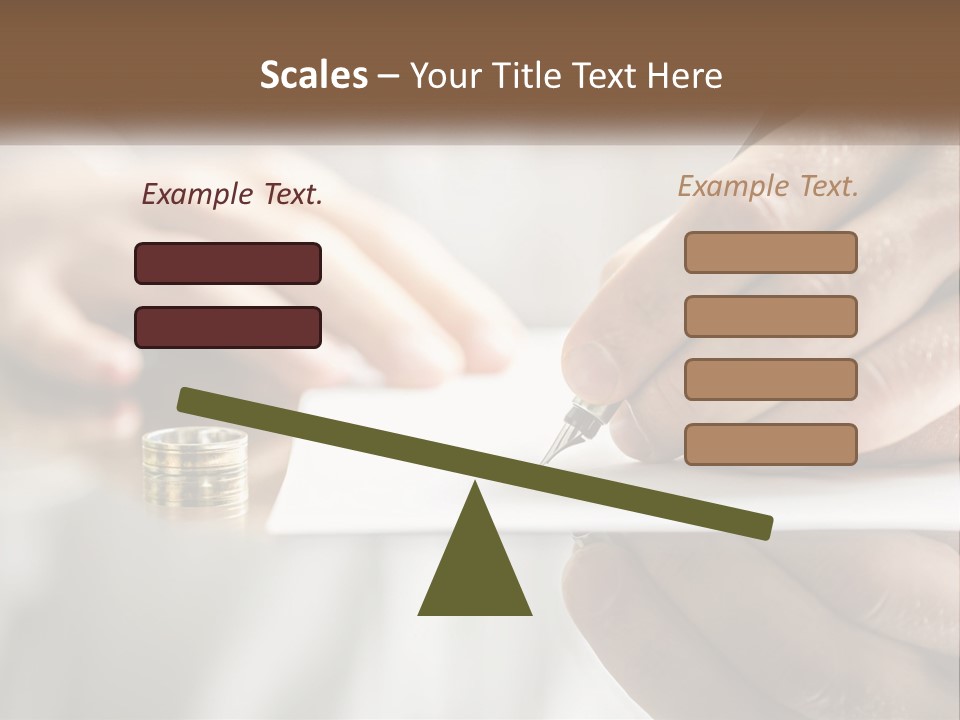 A Person Writing On A Piece Of Paper With A Pen PowerPoint Template