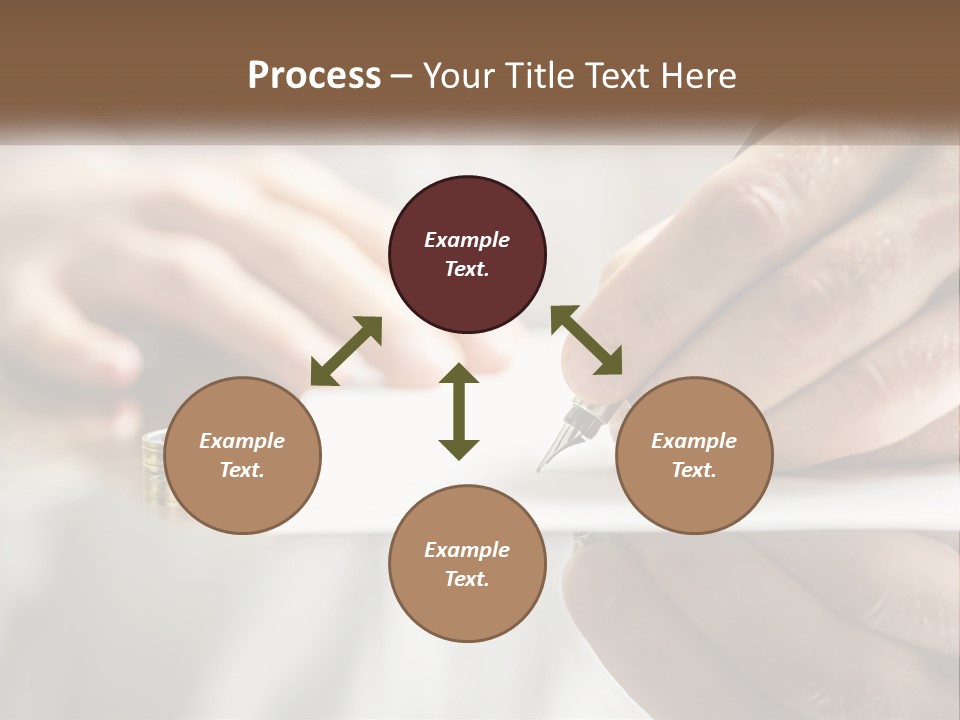 A Person Writing On A Piece Of Paper With A Pen PowerPoint Template