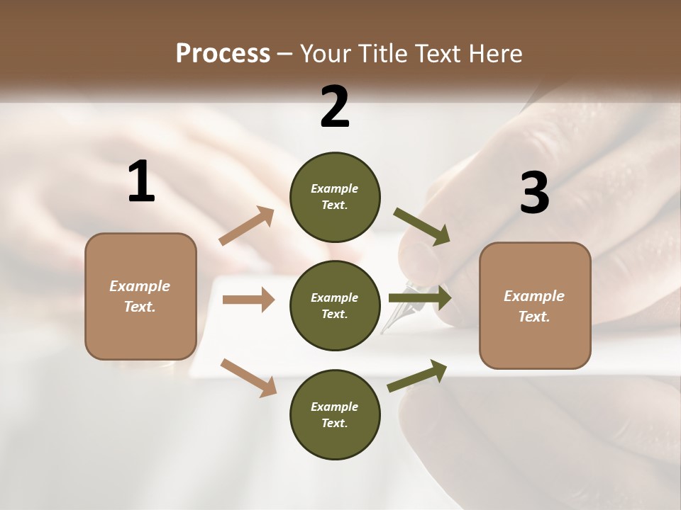 A Person Writing On A Piece Of Paper With A Pen PowerPoint Template