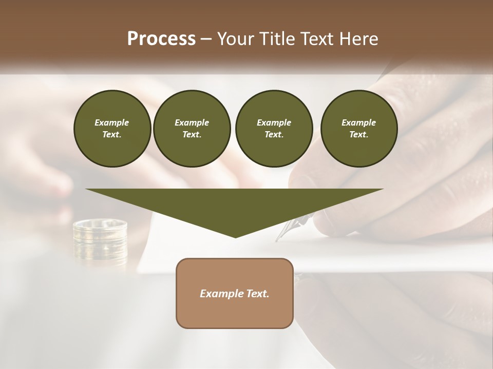 A Person Writing On A Piece Of Paper With A Pen PowerPoint Template