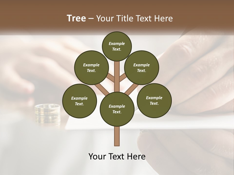 A Person Writing On A Piece Of Paper With A Pen PowerPoint Template