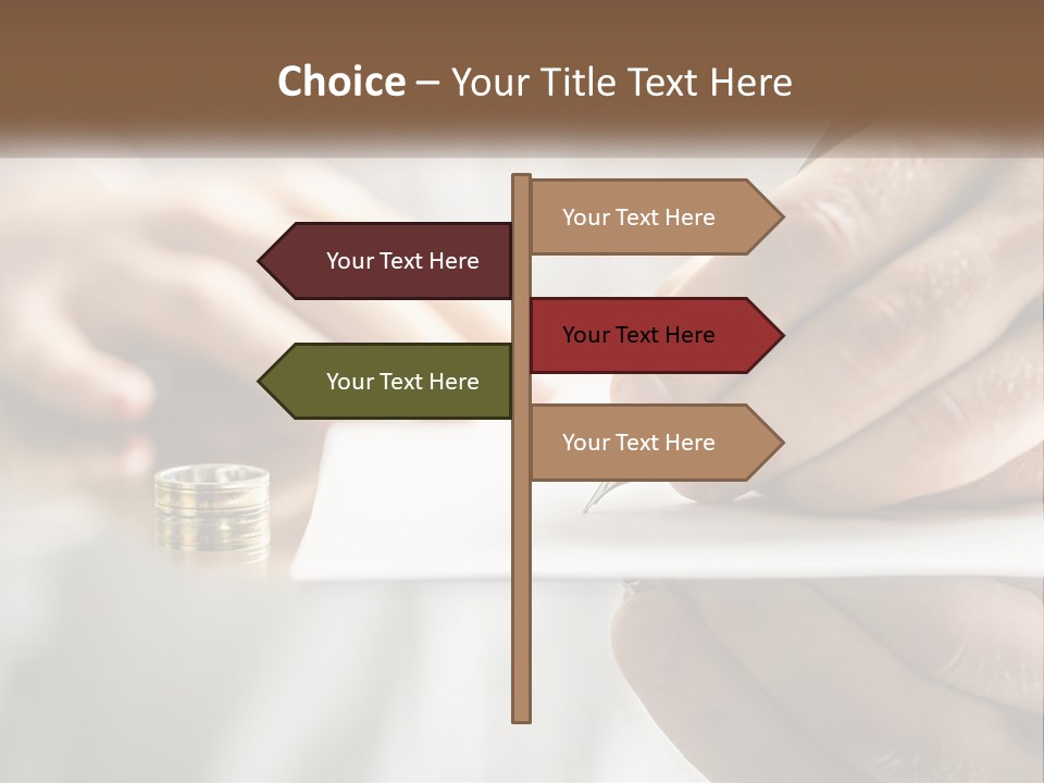 A Person Writing On A Piece Of Paper With A Pen PowerPoint Template