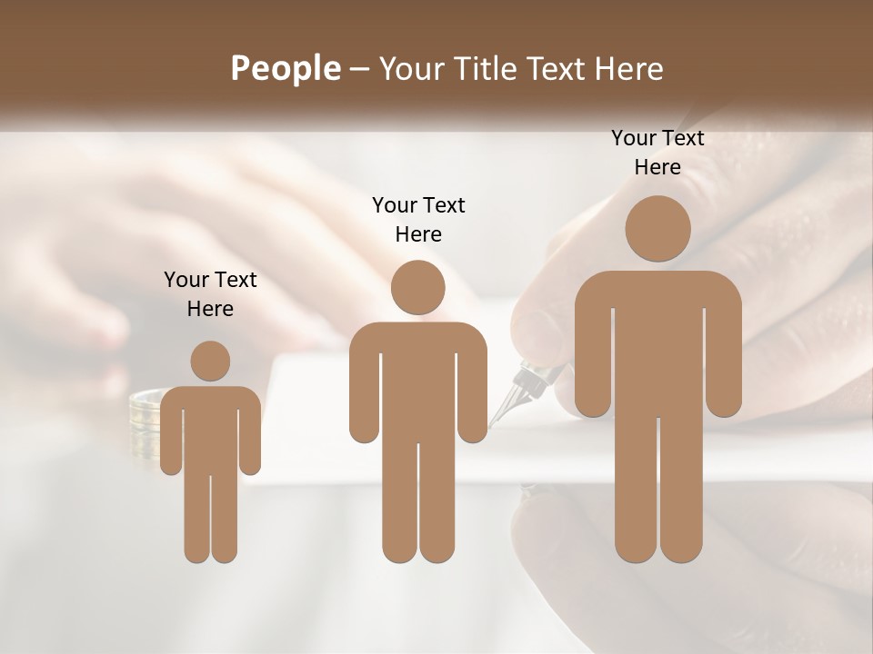 A Person Writing On A Piece Of Paper With A Pen PowerPoint Template