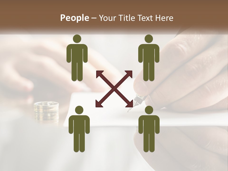 A Person Writing On A Piece Of Paper With A Pen PowerPoint Template