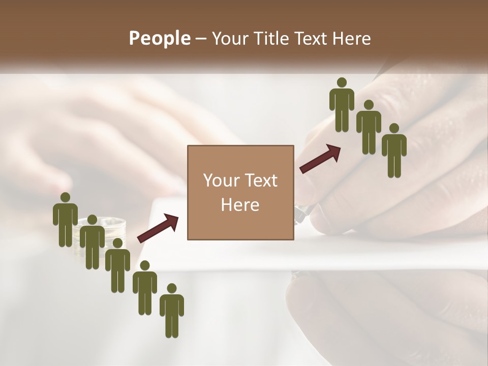 A Person Writing On A Piece Of Paper With A Pen PowerPoint Template