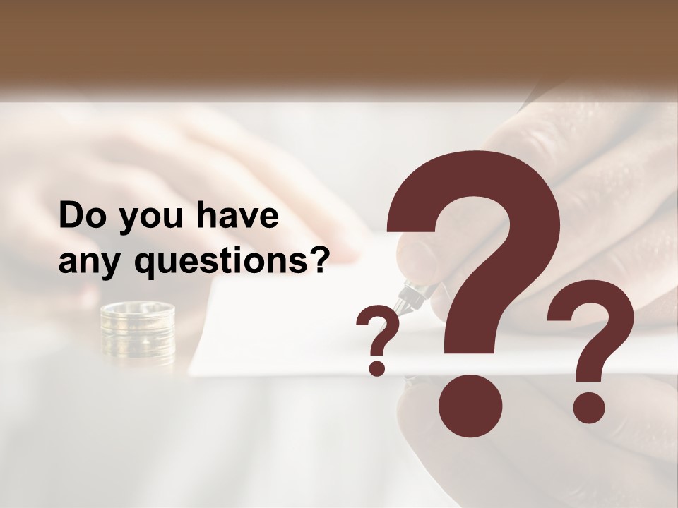 A Person Writing On A Piece Of Paper With A Pen PowerPoint Template