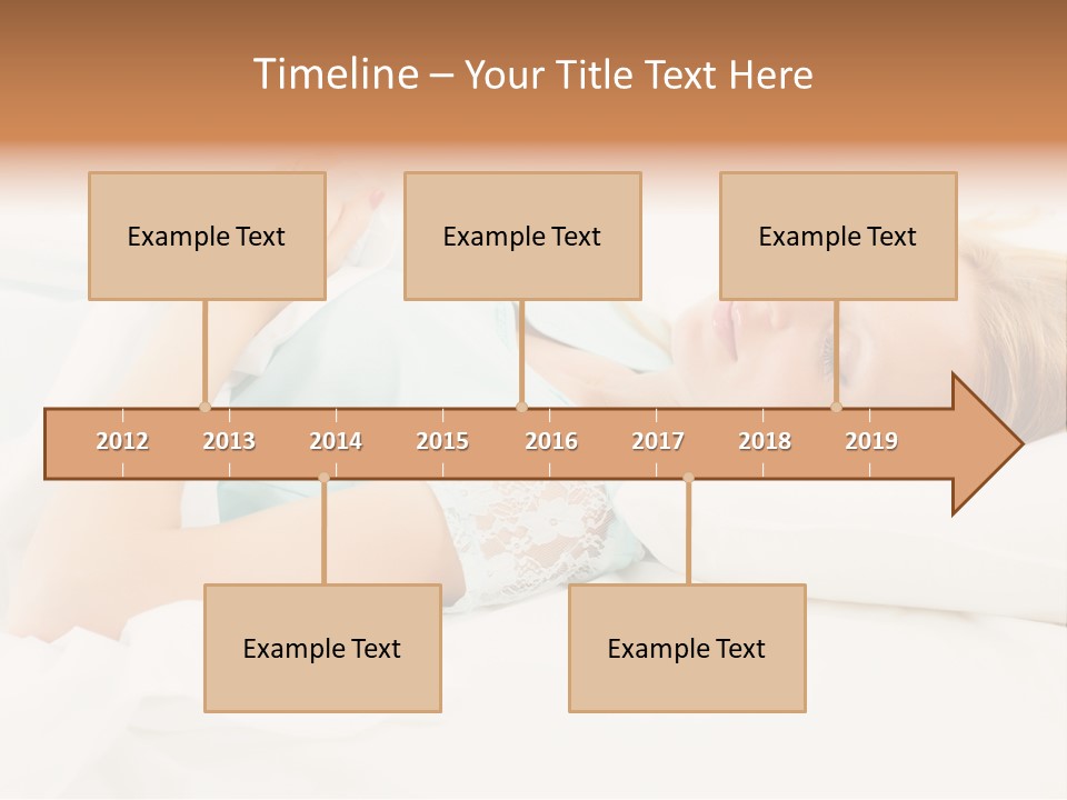 A Beautiful Blonde Woman Laying In Bed With Her Eyes Closed PowerPoint Template