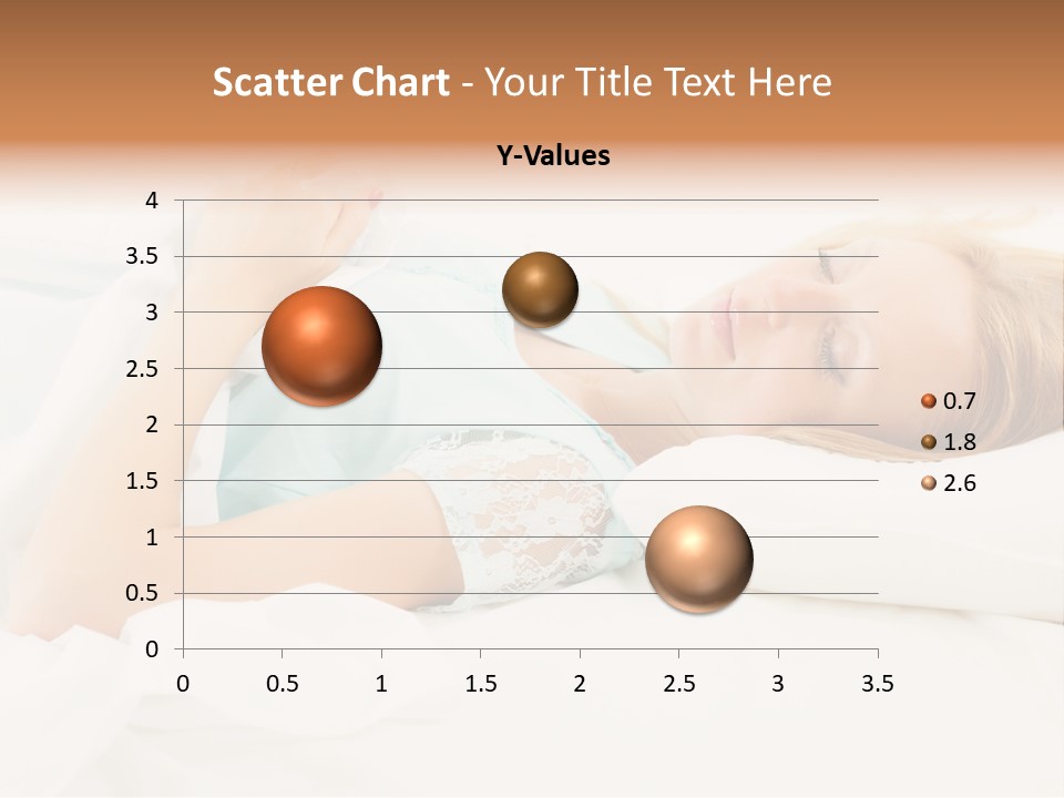 A Beautiful Blonde Woman Laying In Bed With Her Eyes Closed PowerPoint Template