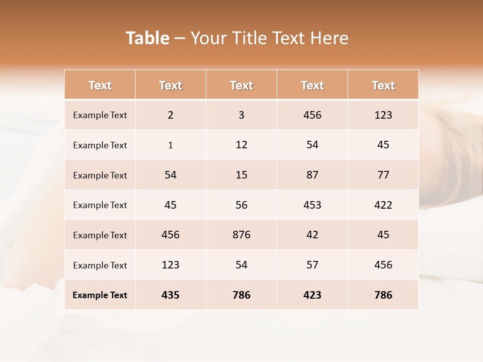 A Beautiful Blonde Woman Laying In Bed With Her Eyes Closed PowerPoint Template