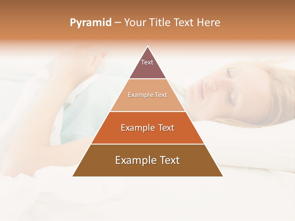 A Beautiful Blonde Woman Laying In Bed With Her Eyes Closed PowerPoint Template