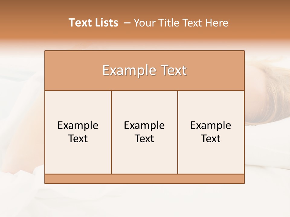 A Beautiful Blonde Woman Laying In Bed With Her Eyes Closed PowerPoint Template