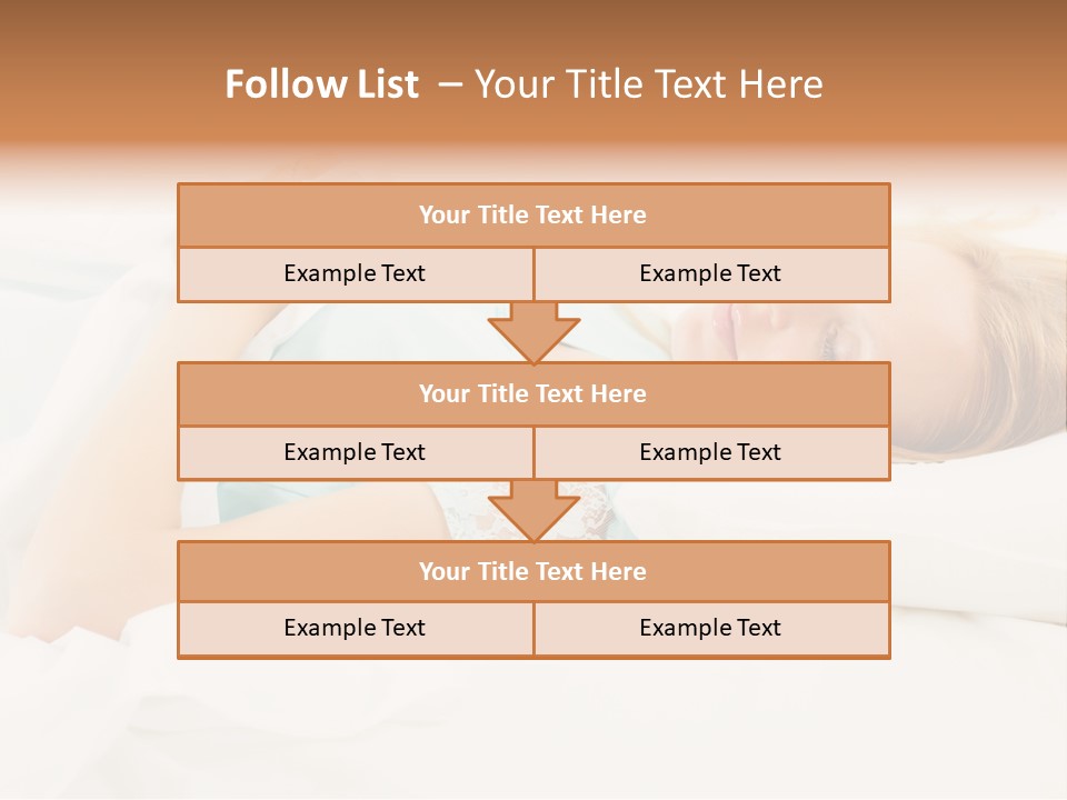 A Beautiful Blonde Woman Laying In Bed With Her Eyes Closed PowerPoint Template