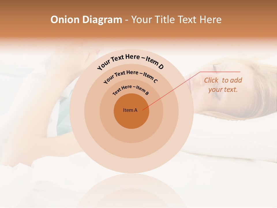 A Beautiful Blonde Woman Laying In Bed With Her Eyes Closed PowerPoint Template