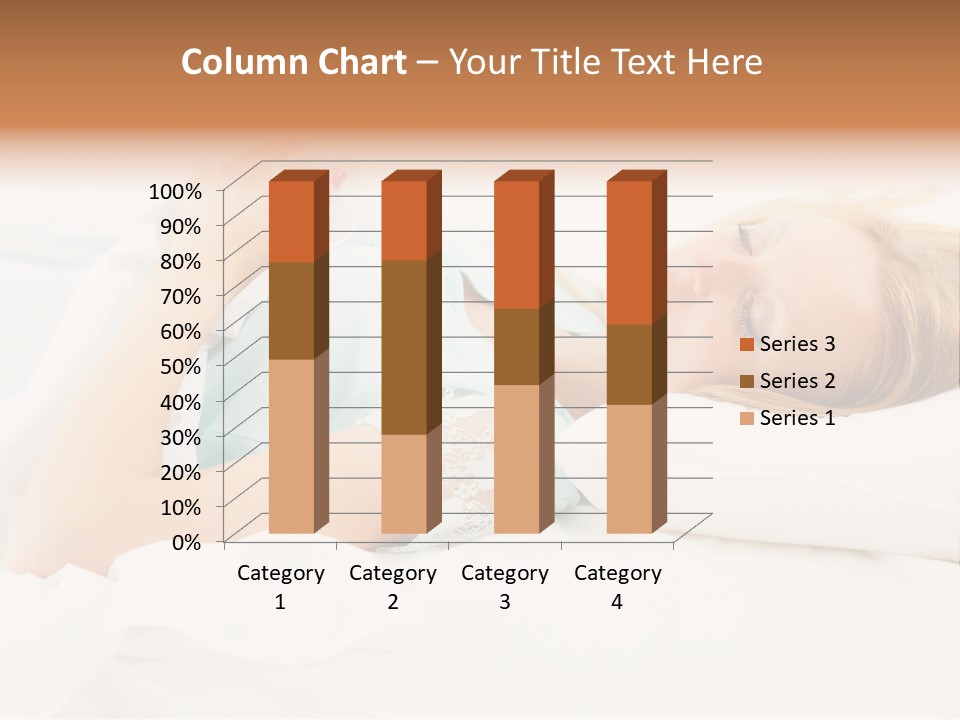 A Beautiful Blonde Woman Laying In Bed With Her Eyes Closed PowerPoint Template