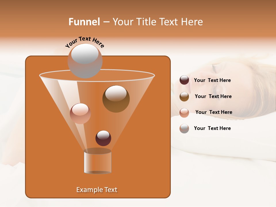 A Beautiful Blonde Woman Laying In Bed With Her Eyes Closed PowerPoint Template