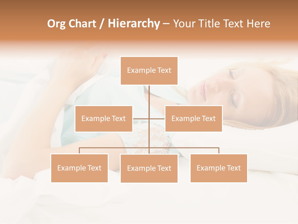 A Beautiful Blonde Woman Laying In Bed With Her Eyes Closed PowerPoint Template