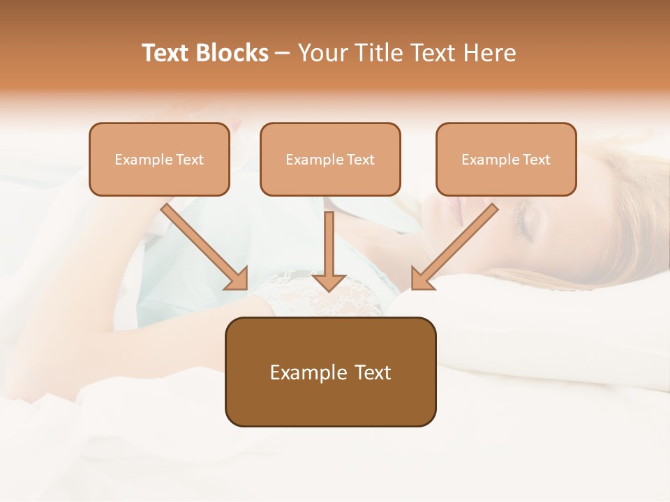 A Beautiful Blonde Woman Laying In Bed With Her Eyes Closed PowerPoint Template