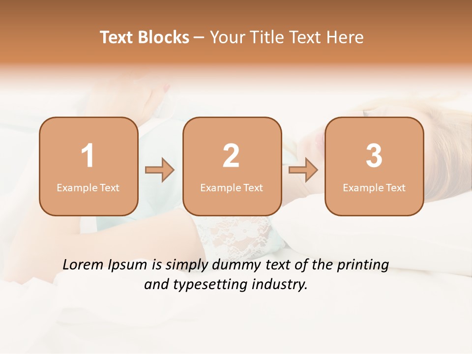 A Beautiful Blonde Woman Laying In Bed With Her Eyes Closed PowerPoint Template