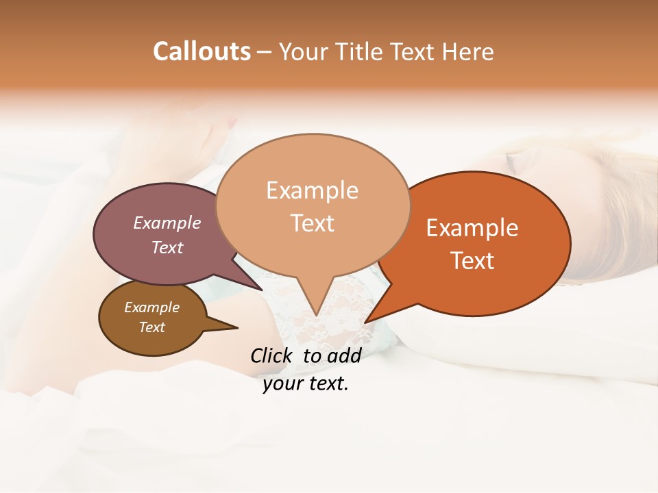 A Beautiful Blonde Woman Laying In Bed With Her Eyes Closed PowerPoint Template