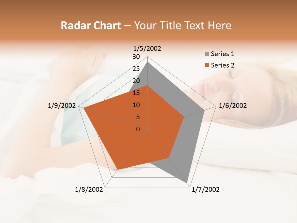 A Beautiful Blonde Woman Laying In Bed With Her Eyes Closed PowerPoint Template